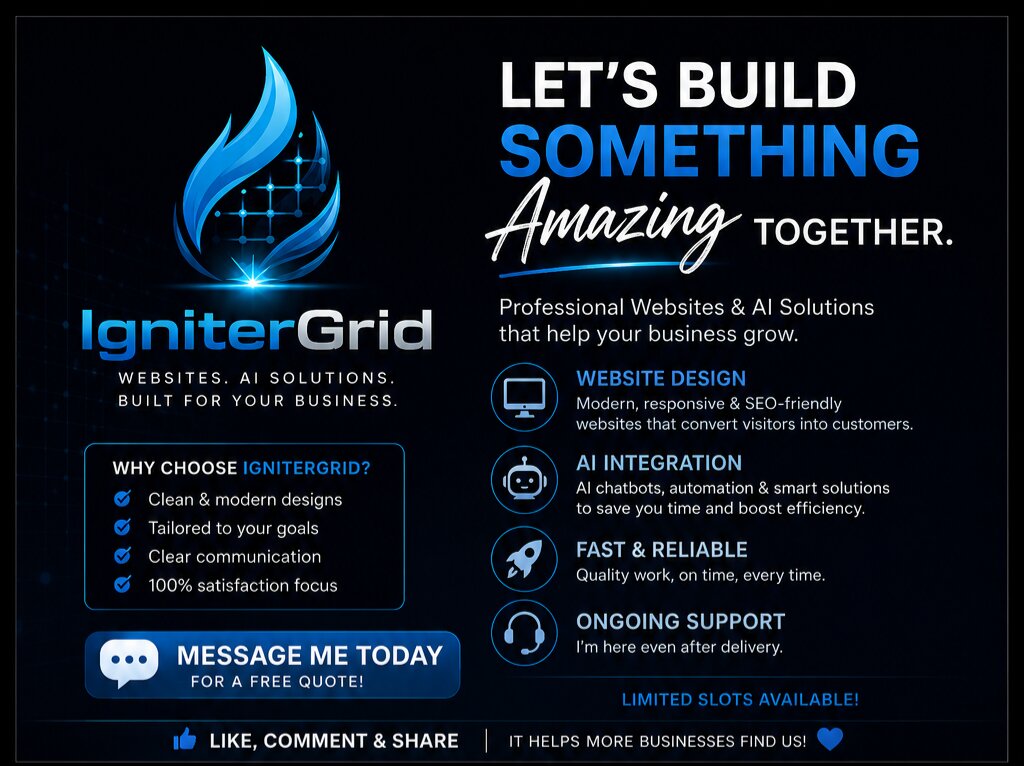 IgniterGrid portfolio – Brand identity with logo, colour palette and brand guide